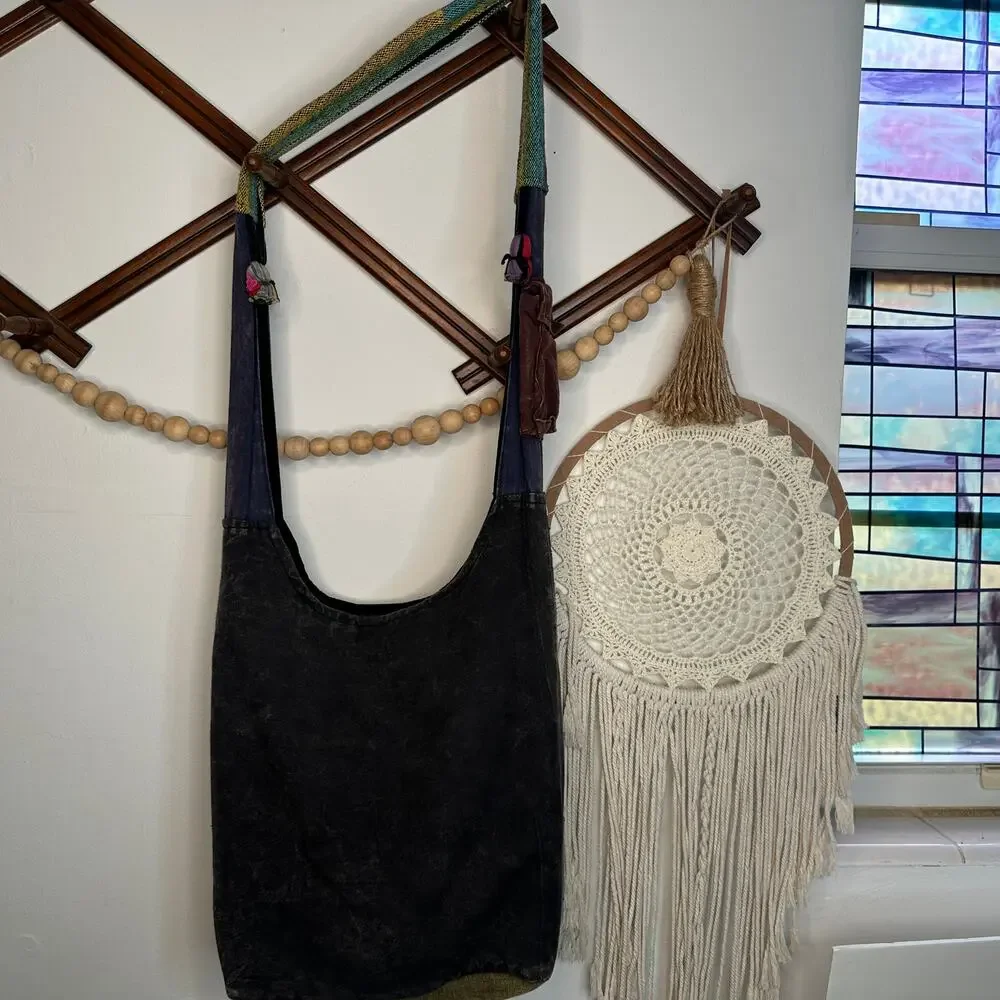Unbranded Boho Hippie Stripe Crossbody Bag